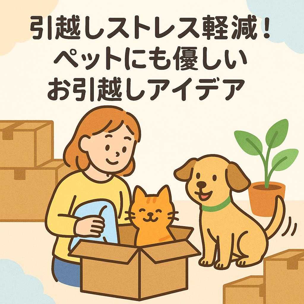 引越しストレス軽減！ペットにも優しいお引越しアイデア